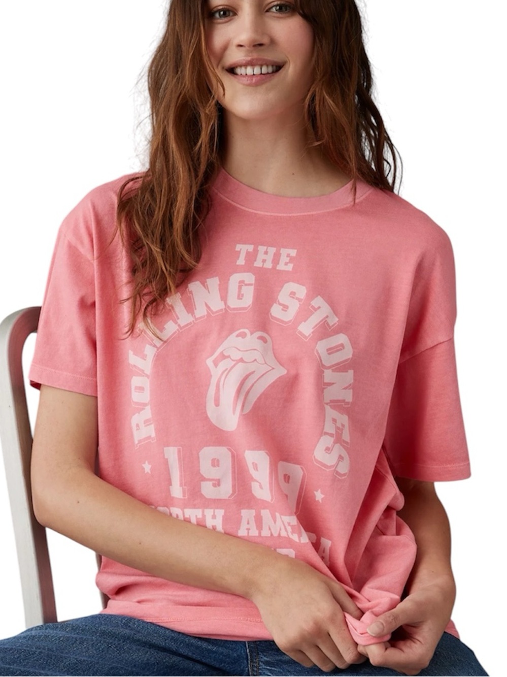 American Eagle Oversized Rolling Stones Graphic T Shirt